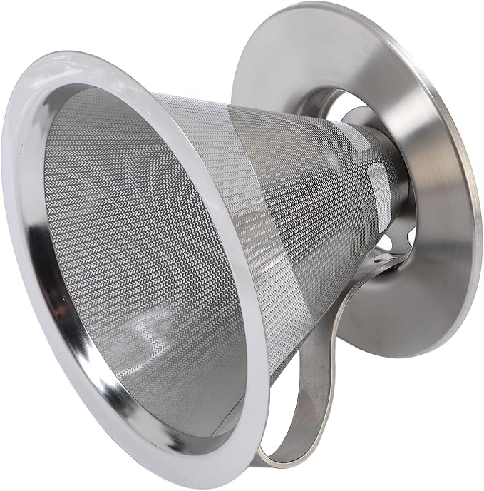 316 Stainless Steel Pour Over Coffee Dripper with 300 Mesh Filter Portable Reusable Cone for Travel Camping Brewing Tea