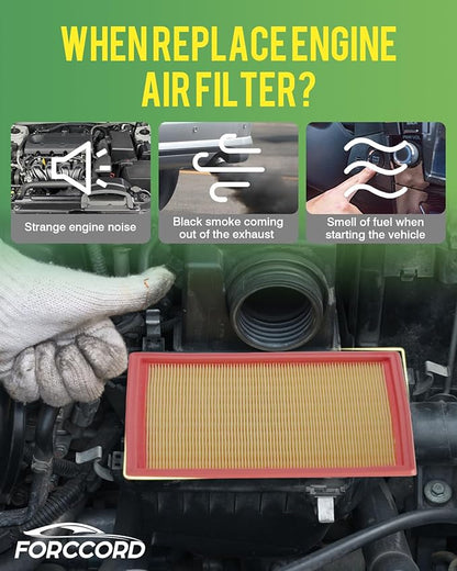 2-Pack Engine Air Filter Fits for Nissan Pathfinder 2021-2025 2026 & Infiniti QX60 2022-2025 2026 3.5L Air Filter Replacement 16546-6TA0A Car Accessories