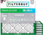 Filterbuy 18x18x1 Air Filter MERV 8 Essential Dust & Allergy Defense (6-Pack), Electrostatic Pleated HVAC AC Furnace Filters Replacement, Made in USA (Actual Size: 17.75 x 17.75 x 0.75)