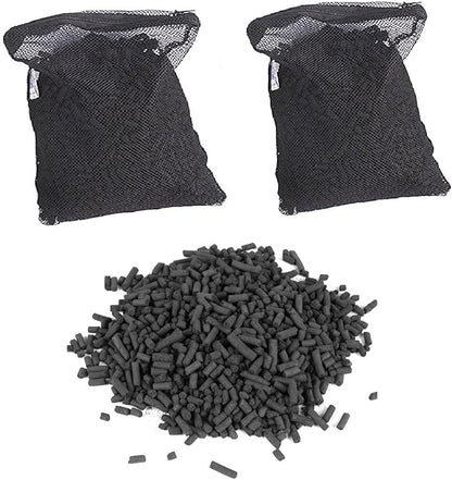 Wave Point 10 lbs (5 lbs x 2) Premium Virgin Activated Carbon Charcoal Pellets in Media Bags for Aquarium Fish Tank Koi Pond Reef Filter Media, Air Filter & AC, Total 10 lbs (2 Bags), 1.9 Gallon