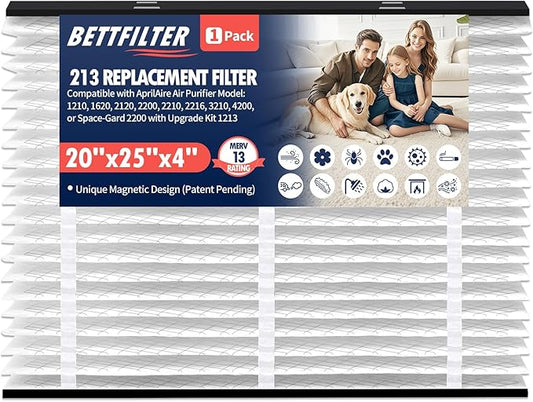 1 Pack 213 Replacement Filter Compatible with AprilAire Whole House Air Purifiers Models: 1210, 1620, 2120, 2200, 2210, 2216, 3210 and 4200, MERV 13 Furnace Filters, 20x25x4 Air Filter