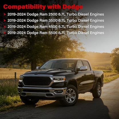 Filter Element Compatible with Dodge Ram 2500/3500/4500/5500 2019-2024 6.7L. Replace 68436631AA, 68157291AA, 53034051AB, 05083285AA, 68406048AA, Fuel Filter, Air/Oil Filter, Fuel Water Separator