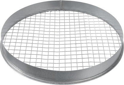 Repa Market Ø12 Inch Duct Cover – Galvanized Steel Round Duct Cap with Mesh Screen – HVAC Exhaust or Intake Vent – Exterior Pipe Air Outlet – Spiral Ventilation Ducting Metal End Plug