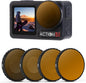 Walking Way ND Filter Set Compatible with DJI Osmo Action 5 Pro/Action 4-4 Pack (ND8, ND16, ND32, ND64), Neutral Density Filters HD Optical Glass/Multi-Coated/Aluminum Frame