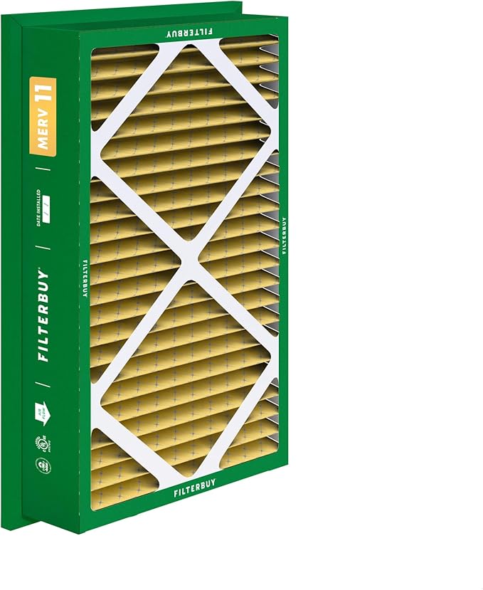 Filterbuy 20x30x5 Air Filter MERV 11 Superior Pet & Allergy Defense (3-Pack), Electrostatic Pleated HVAC AC Furnace Filters Replacement for Honeywell Return Grille (Actual Size: 18.38 x 28.63 x 3.69)