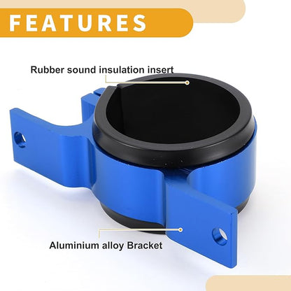 1pcs 58mm Universal Fuel Filter Mounting Bracket - Car Fuel Pump Clamp Holder - Aluminum Alloy Blue