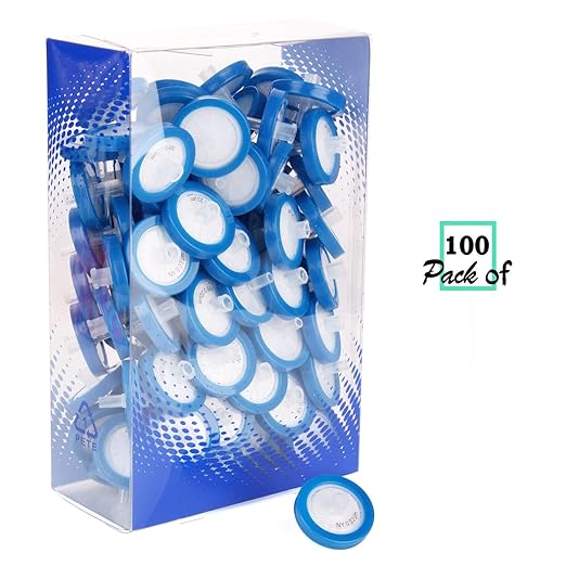 Syringe Filters Nylon 25mm Diameter 0.22 um Pore Size Non Sterile Pack of 100 by Biomed Scientific