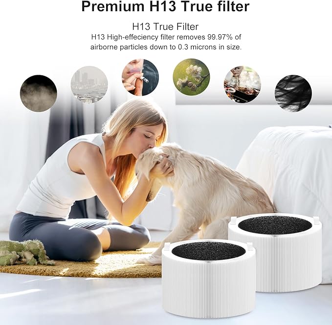 Blue Pure 411i/411a Max Replacement Filter Compatible with 411i/411a Max Smart Machine, Efficient Particle Dust Dander Filter&Odor Smoke Activated Carbon Filter for Home, Blue Pure F4MAX, 2 Pack