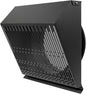 Vent Systems 10" Inch Exhaust Vent Cover with Rubber Gasket - Graphite Black Galvanized Steel - Robust and Weatherproof Outdoor Air Exhaust Box - Duct or Surface Mounting - Rain, Snow Protection