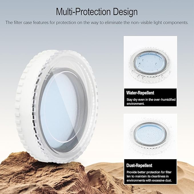 Astromania Telescope Filter 2 Inch - #82A Blue, Planetary Filter for Astronomy Telescope & Eyepiece, Telescope Color Filter for Enhancing Contrast in Lunar Planetary Observation