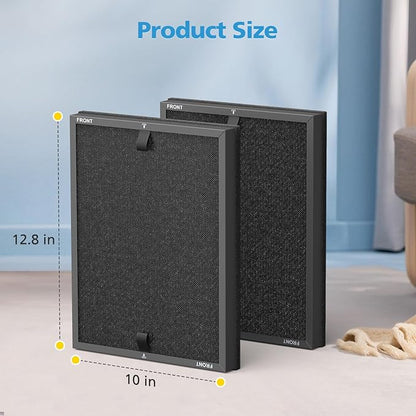 4 Pack HAP602 Replacement Filter Compatible with ECOSELF HAP602 / HAP602WF Air Purifier, Air Purifiers Replacement Filter for Home Large Room, # RF-HAP602-2P