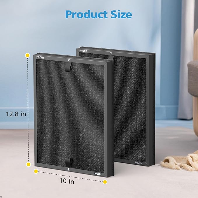 2 Pack HAP602 Replacement Filter Compatible with ECOSELF HAP602 / HAP602WF Air Purifier, Air Purifiers Replacement Filter for Home Large Room, # RF-HAP602-2P