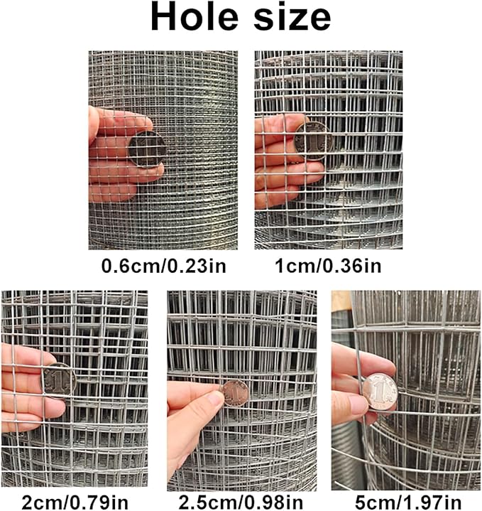 Livestock Fencing Roll Galvanised Welded Wire Mesh Roll Garden Chicken Wire Animals Enclosure for Chickens, Rabbits, Dogs, Window Guards Vegetable Protection for Indoor or Outdoor ( Size : L:1.5m-H:1m