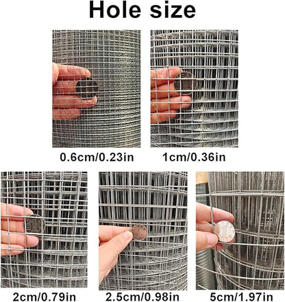 Livestock Fencing Roll Galvanised Welded Wire Mesh Roll Garden Chicken Wire Animals Enclosure for Chickens, Rabbits, Dogs, Window Guards Vegetable Protection for Indoor or Outdoor ( Size : L:1.5m-H:1m