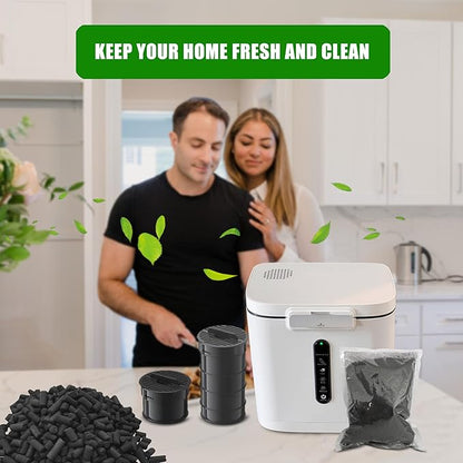 Odor Absorbing Carbon Refills for Fylecen Kitchen Smart Compost Bin, Replacement Activated Charcoal Filters Compatible with Fylecen Electric Kitchen Compost Filter