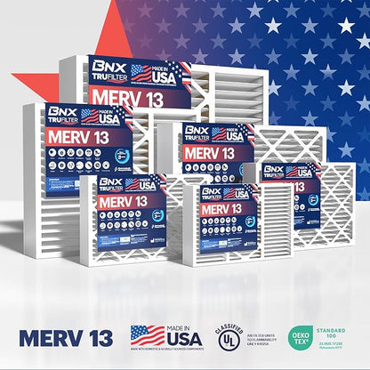 TruFilter Compatible with AprilAire 213 Replacement Filter for AprilAire (2-Pack) - MERV 13 - MADE IN USA - HVAC AC Furnace Filters Allergies, Mold, Bacteria, Smoke, MPR 1900 FPR 10 Air Filter 20x25x4