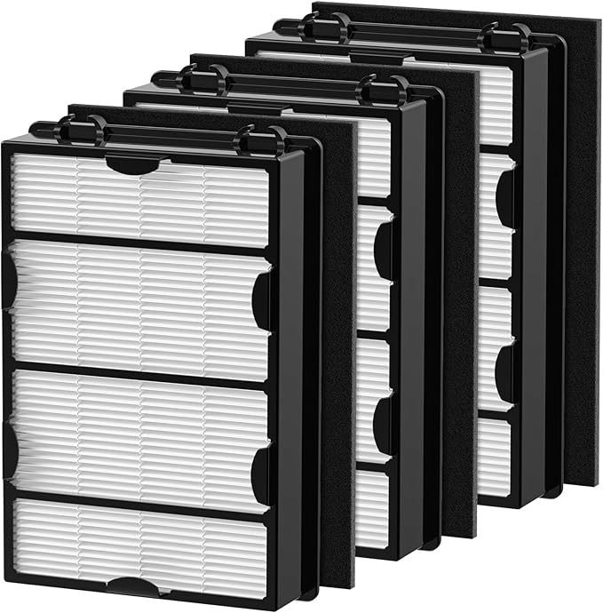 HAPF600 HEPA Filter Replacement Compatible with Holmes Air Purifier HAPF600 HAPF8650 HAP615 HAP625 HAP650, 3 Filter Replacement &3 Carbon Pre-filters, Part #HAPF600D, HAPF600D-U2