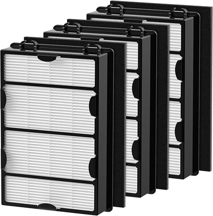 HAPF600 HEPA Filter Replacement Compatible with Holmes Air Purifier HAPF600 HAPF8650 HAP615 HAP625 HAP650, 3 Filter Replacement &3 Carbon Pre-filters, Part #HAPF600D, HAPF600D-U2