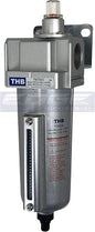 Heavy Duty Industrial Grade COALESCING Filter with 0.01u Micron Element, Metal Bowl, REMOVES 99.98% Moisture, Vapor and Oil from Compressed AIR Lines, AUTO Drain (1/2" NPT, 5oz)