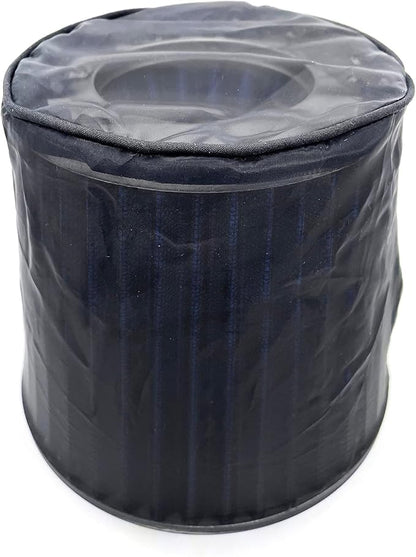 Black Cold Air Intake Cone Replacement Performance Washable Clamp-on Dry Filter with Sock Protective Cover Mesh Dustproof Bag (3.5")