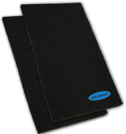 Activated Carbon Filter Media Pad 2-Pack 17.5"x 11.8" Cut-to-fit Sponge Foam Sheet for Freshwater n Saltwater Aquarium Fish Tank Turtle Pond Reef Canister