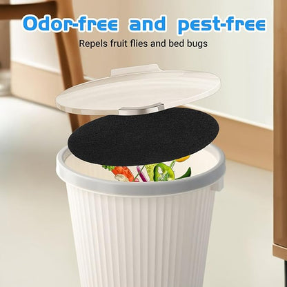 6 Pack Charcoal Filters for Compost Bucket, 7.25 in Round Compost Filters for Countertop Bin, Replacement Compost Bin Filter for Home Kitchen Compost Bins