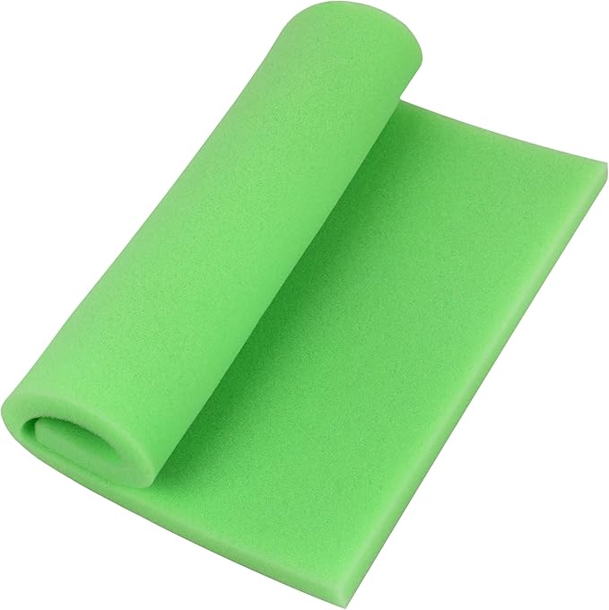 Motorcycle Air Filter Foam - BF-1 BF1 12" X 16" X 5/8" 65-PPI Green Fine Filter Foam, for Most Motorcycle ATV Scooters Dirt Bike UTV