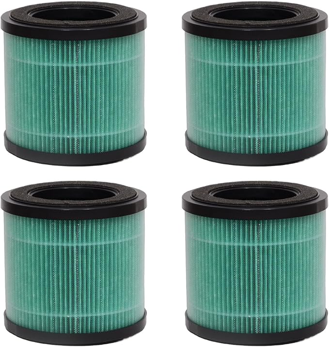 PUREBURG Replacement Filter Compatible with KOIOS P40 Air Purifier,4-Pack H13 HEPA Activated Carbon 3-Stage Filtration Air Clean Dust VOCs Odor