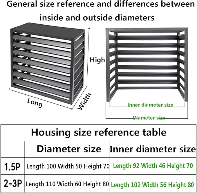 Outdoor air conditioning fence, multifunctional air conditioning privacy screen, outdoor air conditioning hidden protective cover, sturdy and durable,easy to install,suitable for gardens and balconies