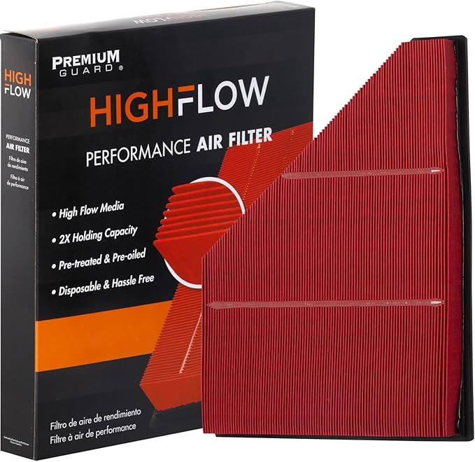 HIGHFLOW High Performance, Pre-Oiled Disposable Engine Air Filter PA99222X | Fits 2017-2025 Cadillac XT5, 2018-2024 Buick Enclave, 2019-2025 Chevrolet Blazer, 2020-2025 Cadillac XT6