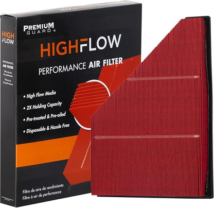 HIGHFLOW High Performance, Pre-Oiled Disposable Engine Air Filter PA99222X | Fits 2017-2025 Cadillac XT5, 2018-2024 Buick Enclave, 2019-2025 Chevrolet Blazer, 2020-2025 Cadillac XT6