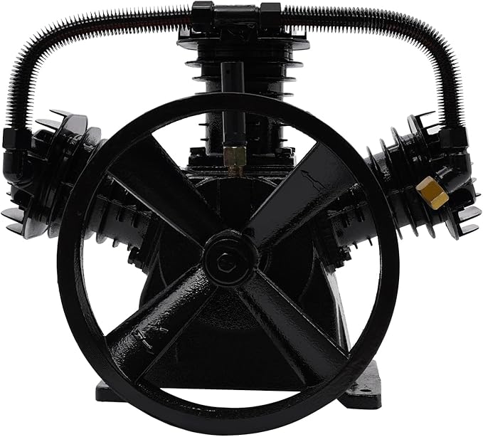 Air Compressor Pump Head, 12 CFM 3 Cylinder 4 HP Replacement Air Compressor Head Pump w/Head Unloaders &Air Filter Mufflers Low Energy Consumption