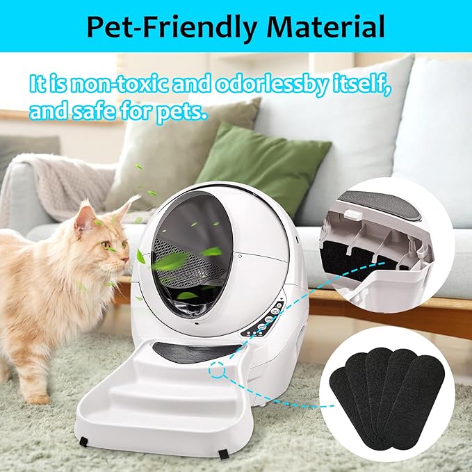 15pcs Ceiling Fan Filters for Blades Easy-Stick Strong Fixity Activated Coconut Carbon Fan Filter for Ceiling Fan, Universal Fan Blade Air Fresh Purifier Cat Litter Box Filter, Black
