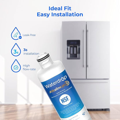 Waterdrop Alkaline DA97-17376B Water Filter, Enhances pH, Replacement for Samsung® HAF-QIN/EXP, DA97-08006C, RF28R7201SR, RF28R7351SG, WD-F45-AL, 2 Filters