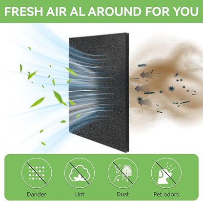 BF-2 Air Filter Foam Sheet Material Universal Filter Foam for UNI 12" x 24" x 3/8" - 40 PPI Air Filter Aquarium Sponge Filter Fit Air Conditioner, Purifier, Aquarium for Cutting and Washable