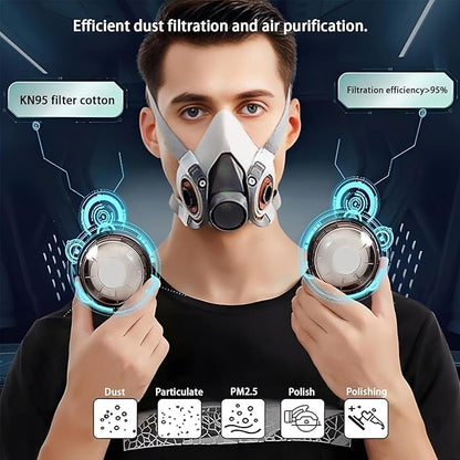 Respirator Cartridges’ 40PCS Spare Dust Pads, Respirator Mask's Filter Cotton, Compatible with Half Face Spray Paint Mask Circular Filters for Painting, Sanding, Construction and Dust