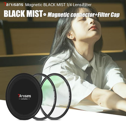 7artisans Nano Magnetic Filter UV Filter ND Light Reduction Filter/CPL Polarization Filter/GND Gradient Filter/Black Mist 1/4 Portrait Photography Filter Suitable for Lens(67mm Black Mist 1/4)