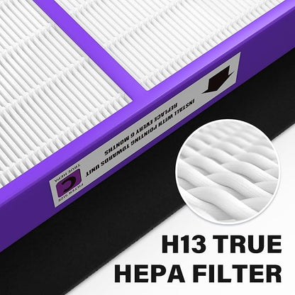 3 Pack FLT5250PT Replacement Filter Compatible with G-Guardian Air Purifier Filter C Pet, 3 HEPA with 6 Carbon Pre-Filter for AC5250PT AC5000E AC5300B AC5350W AC5350B CDAP5500 and More