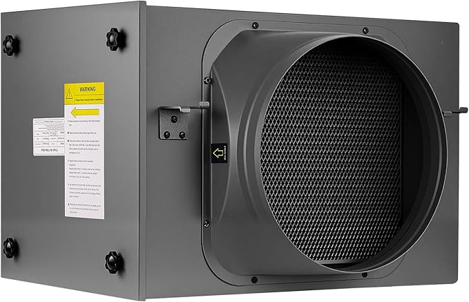Inline Filter Box 10 ", 3-Layer Air Filtration Box with High Efficacy HEPA and Carbon Filter, Box Fan Filter for 10 Inch Inline Duct Fan for Whole House and HVAC Ventilation Systems
