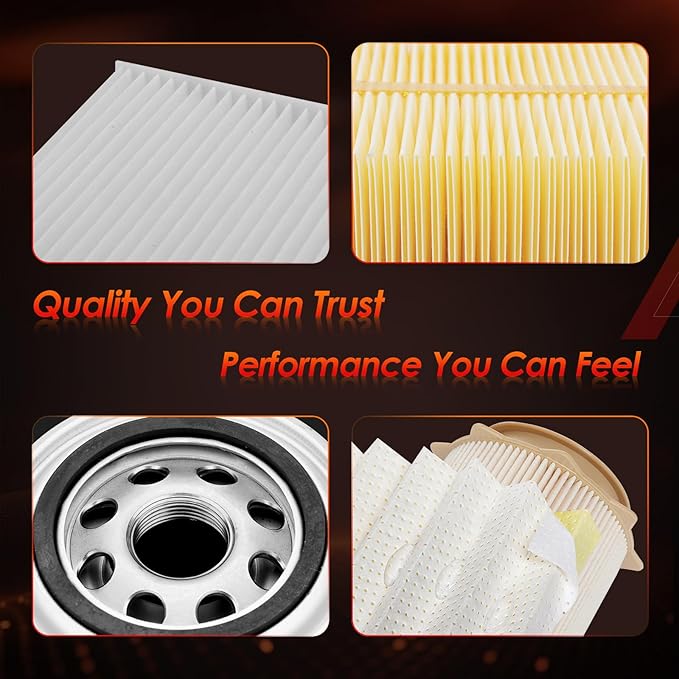 Diesel Filter Kit for 6.7L Cummins Compatible with 2019-2024 Dodge Ram 2500 3500 4500 5500, Fuel/Air/Oil Filter,Water Separator-Replaces 68157291AA 68406048AA 53034051AB 05083285AA 68436631AA