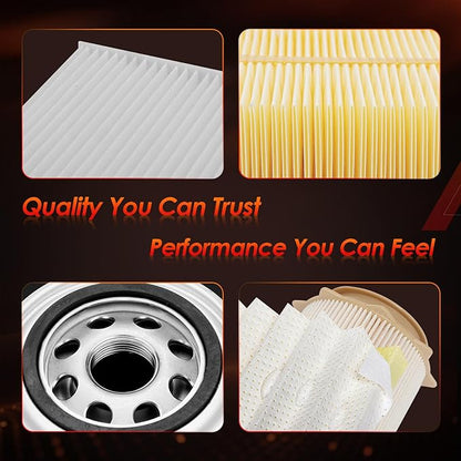 Diesel Filter Kit for 6.7L Cummins Compatible with 2019-2024 Dodge Ram 2500 3500 4500 5500, Fuel/Air/Oil Filter,Water Separator-Replaces 68157291AA 68406048AA 53034051AB 05083285AA 68436631AA