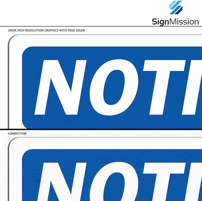 OSHA Notice Sign - Filtered Air Box Sticker End Up | Aluminum Sign | Protect Your Business, Construction Site, Warehouse & Shop Area | Made in The USA