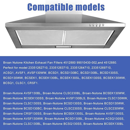 S99010430-002 Range Hood Filter 15-3/4" x 13-7/8" x 3/8"(2-Pack,5-Layer Aluminum Filter)4512880 Compatible with B.roan,N.utone,HPF30 Range Hood Filters