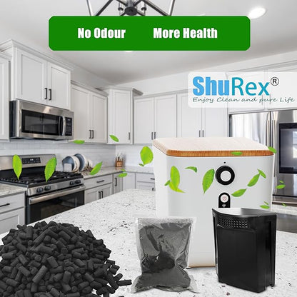 Odor Absorbing Carbon Refills for iDOO 3L Smart Kitchen Countertop Composter Filter, Replacement Activated Charcoal Filters Compatible with iDOO 3L Electric Kitchen Composter