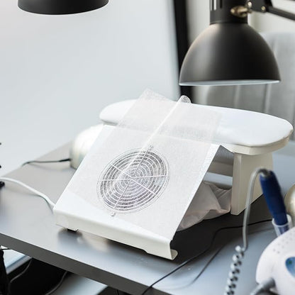 900 Sheets Nail Dust Collector Filter Paper, Disposable Dust Collector Sheet for Nails Tech Filter Sheet for Nail Vacuum Cleaner Supplies Nails Salon Accessories (White)