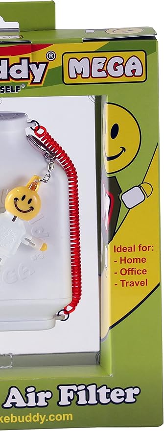 Smoke Buddy Mega Personal Air Purifier Cleaner Filter Removes Odor - White
