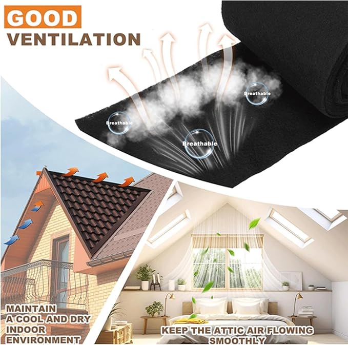 Roof Vent - Attic Mesh for Airflow Control | Ventilation Roll Filter Barrier with Breathable Grid Material & Cut to Fit Installation Design for Shed, Garage, Greenhouse and Cabin Protection
