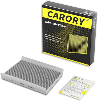 Cabin Air Filter w/Activated Carbon for Hyundai Accent 08–11, Elantra 07–16, Elantra Coupe 13–14, Elantra GT 13–17, Kia Forte 14–18, Forte Koup 14–16, Forte 5 14–18, Rondo 14–17 and More