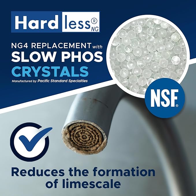 Replacement Cartridge for Hardless NG4 Whole House Water Filter - Designed for Areas with Hard Water, Making It Clean and Filtered, Easy Installation - 6-Month Capacity