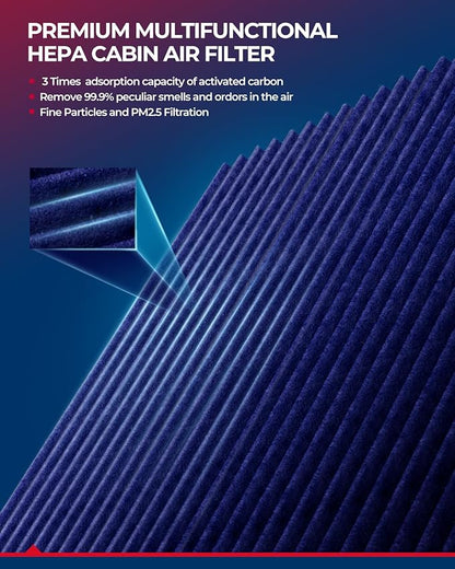 KAX Cabin Air Filter, Replacement for GCF022(CF11671) CX7, RAM1500, 1500 CLASS, 2500, 3500, 4500, 5500 Cabin Filter, Strong Adsorption Cabin Filter with Upgraded Activated Carbon